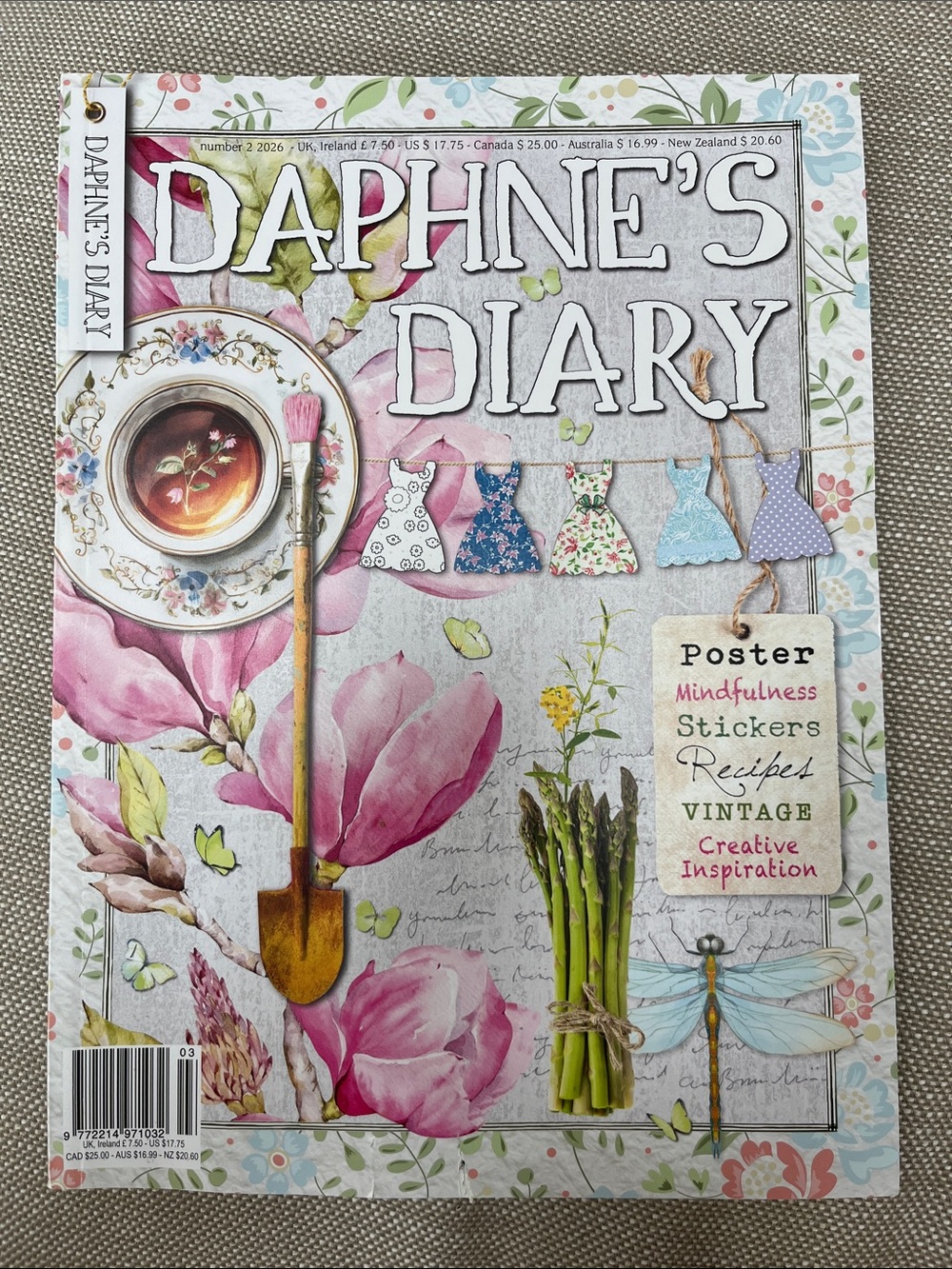 New Daphne's Diary Magazine Number 3 2026 Junk Journal Poster Vintage Creative